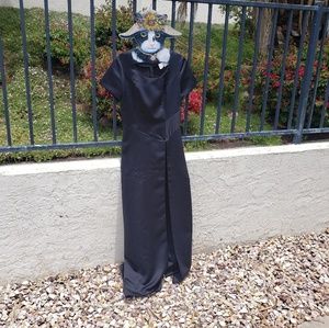Black Satin Maxi Dress